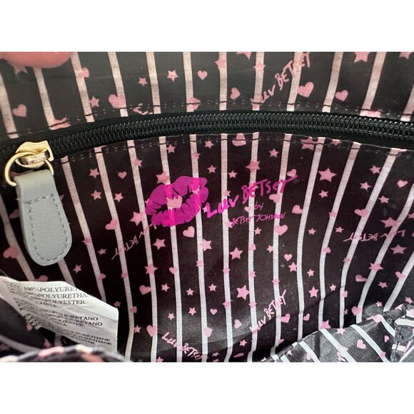 Luv Betsey - Betsey Johnson Blue, White & Pink Accent Crossbody Bag - NWT - Picture 4 of 14